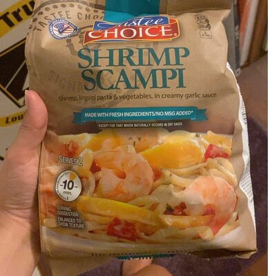 Shrimp Scampi Shrimp Linguini Pasta & Vegetables, In Creamy Garlic Sauce, Shrimp Scampi