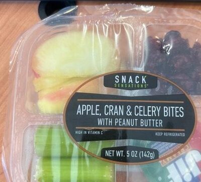 Apple, Cran & Celery With Peanut Butter Bites, Apple, Cran & Celery With Peanut Butter