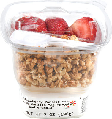 Strawberry Parfait With Vanilla Yogurt And Granola, Strawberry Parfait With Vanilla