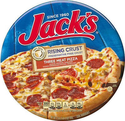 Three Meat Sausage, Pepperoni, Hamburger Rising Crust Pizza, Three Meat