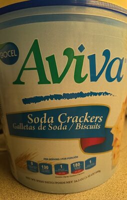 Bocel Aviva Soda Crackers, 1.06 Oz, 26 Count