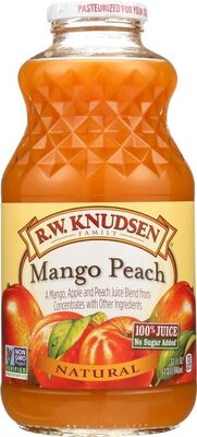 R.W. Knudsen Family Mango Peach Flavored Juice Blend Of Three Juice Concentrates With Other Ingredients, Mango Peach