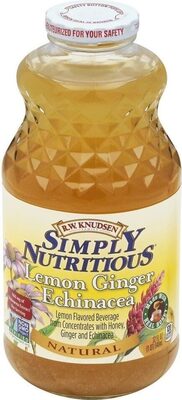 Lemon Ginger Echinacea Lemon Flavored Beverage From Concentrates With Honey, Ginger And Echinacea, Lemon Ginger Echinacea
