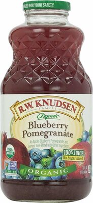 Blueberry Pomegranate Organic Apple, Blueberry, Pomegranate And Lemon Juice Blend, Blueberry Pomegranate