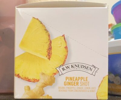 Pineapple Ginger Shot Organic Pineapple, Ginger, Lemon Juice Beverage From Concentrates & Honey, Pineapple Ginger
