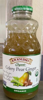 Celery Pear Ginger Organic Apple Juice Blend, Celery Pear Ginger