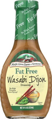 Maple Grove Farms Of Vermont, Wasabi Dijon Dressing, Mustard, Mustard