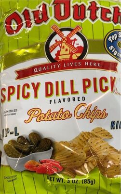Spicy Dill Pickle Flavored Potato Chips, Spicy Dill Pickle