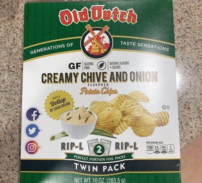 Creamy Chive And Onion Flavored Potato Chips, Creamy Chive And Onion