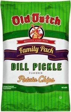 Dill Pickle Flavored Potato Chips, Dill Pickle
