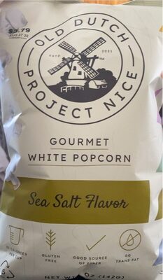 Sea Salt Flavor Gourmet White Popcorn, Sea Salt