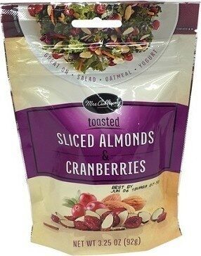 Toasted Sliced Almonds & Cranberries, Toasted