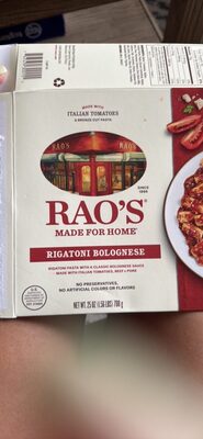 Rao's Rigatoni Bolognese, 25 Oz