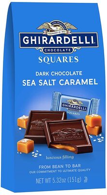 Dark Chocolate Sea Salt Caramel Squares, Dark Chocolate Sea Salt Caramel