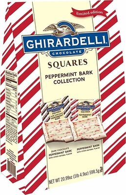 Dark Chocolate Peppermint Bark Squares, Dark Chocolate Peppermint Bark