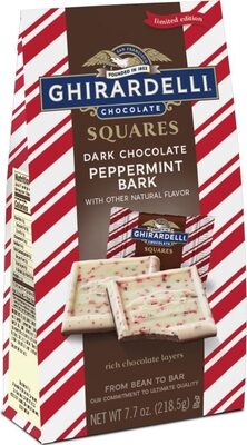 Dark Chocolate Peppermint Bark Squares, Dark Chocolate Peppermint Bark
