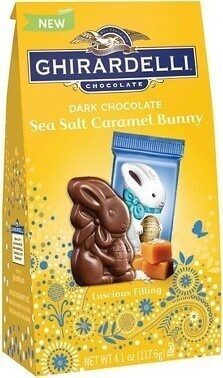 Dark Chocolate Sea Salt Caramel Bunnies, Dark Chocolate Sea Salt Caramel