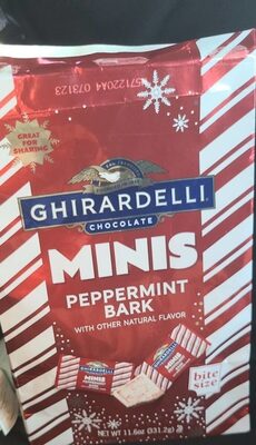 Bite Size Peppermint Bark Flavor Minis Chocolate, Peppermint Bark