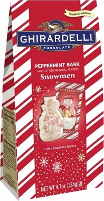 Peppermint Bark Flavor Snowmen Chocolate, Peppermint Bark