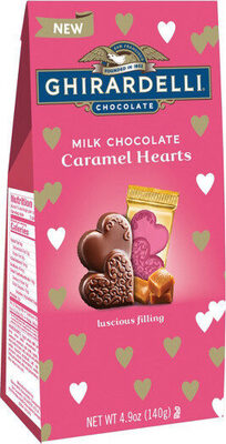 Milk Chocolate Caramel Duet Hearts, Milk Chocolate Caramel