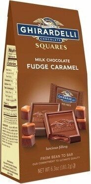 Milk Chocolate Fudge Caramel Chocolate Squares, Milk Chocolate Fudge Caramel