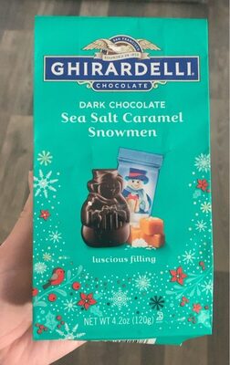 Sea Salt Caramel Dark Chocolate Snowmen, Sea Salt Caramel Dark Chocolate