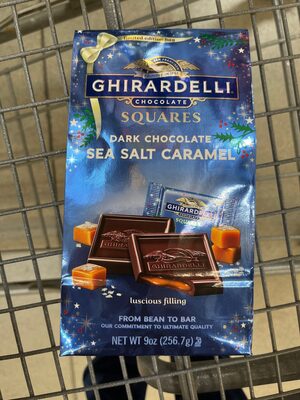 Sea Salt Caramel Dark Chocolate Squares, Sea Salt; Caramel