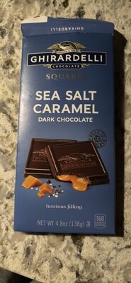Sea Salt Caramel Dark Chocolate Squares, Sea Salt Caramel Dark Chocolate