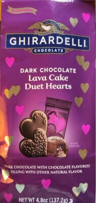 Dark Chocolate Lava Cake Duet Hearts, Dark Chocolate
