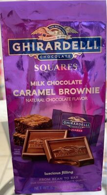 Milk Chocolate Caramel Brownie Flavor Squares, Milk Chocolate Caramel Brownie