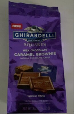 Milk Chocolate Caramel Brownie Flavor Squares, Milk Chocolate Caramel Brownie