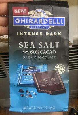 Intense Dark Sea Salt With 60% Cacao Dark Chocolate, Intense Dark Sea Salt With 60% Cacao