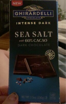 Intense Dark Sea Salt With 60% Cacao Dark Chocolate, Intense Dark Sea Salt With 60% Cacao
