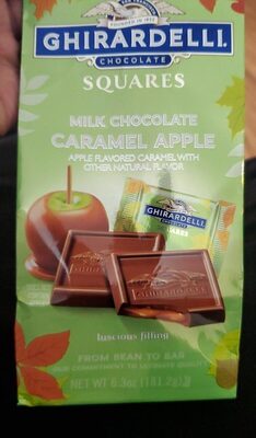 Milk Chocolate Caramel Apple Flavored Squares, Milk Chocolate Caramel Apple