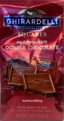 Milk Chocolate Double Chocolate Squares, Milk Chocolate Double Chocolate