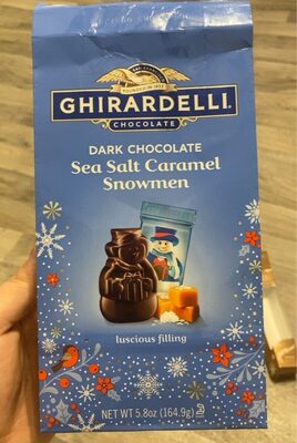 Dark Chocolate Sea Salt Caramel Snowmen, Dark Chocolate Sea Salt Caramel