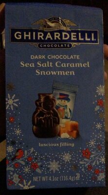 Sea Salt Caramel Snowmen Dark Chocolate, Sea Salt Caramel
