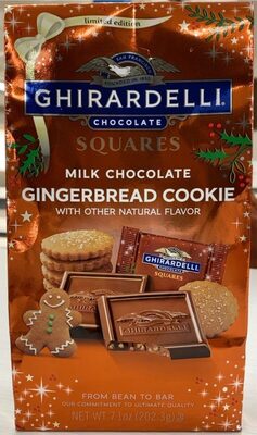 Milk Chocolate Gingerbread Cookie Squares, Milk Chocolate Gingerbread Cookie