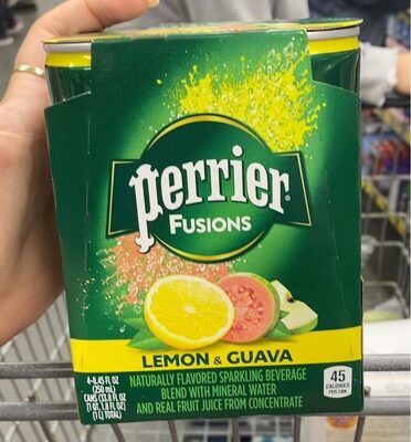 Lemon & Guava Flavored Sparkling Beverage Blend With Mineral Water And Real Fruit Juice Drink From Concentrate, Lemon & Guava
