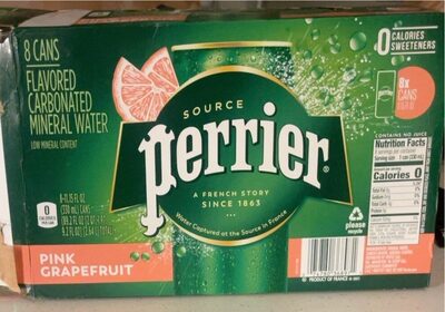 Grapefruit Flavored Carbonated Mineral Water, Grapefruit