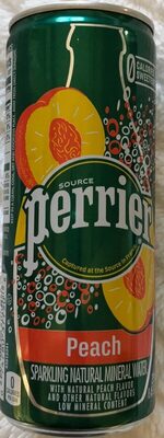 Peach Flavored Carbonated Mineral Water, Peach