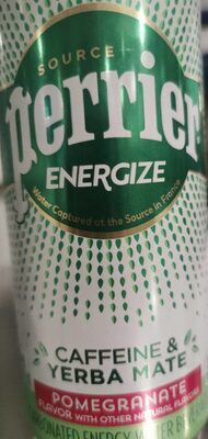 Pomegranate Flavor Caffeine & Yerba Mate Barbonated Energy Water Beverage, Pomegranate