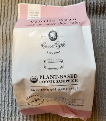Vanilla Bean With Chocolate Chip Cookie Plant-Based Cookie Sandwich, Vanilla Bean