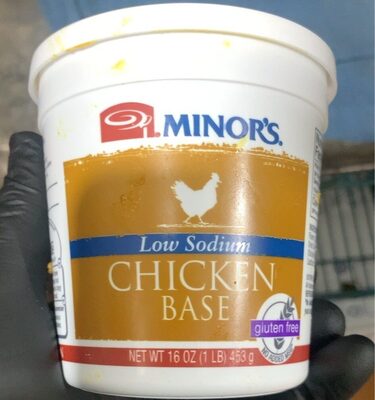 Minor's Low Sodium Chicken Base, No Added MSG, Gluten Free, 1 Lb Tub