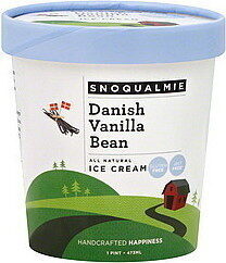 Snoqualmie, All Natural Ice Cream, Danish Vanilla Bean, Danish Vanilla Bean