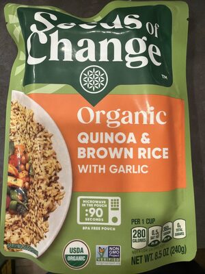 Organic Quinoa & Brown Rice With Garlic, Garlic