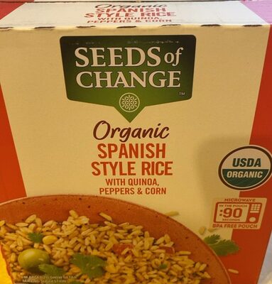 Spanish Style Organic Rice With Quinoa Peppers & Corn, Spanish Style