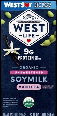 Organic Unsweetened Vanilla Soymilk, Vanilla
