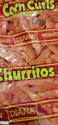 Churritos Corn Curls Cheese Covered Extruded Snack