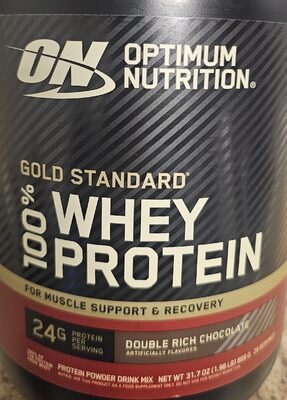 Double Rich Chocolate Flavored Gold Standard 100% Whey Protein Powder Drink Mix, Double Rich Chocolate